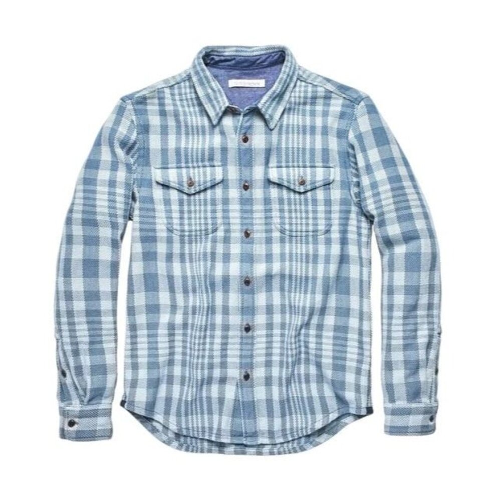 Outerknown Blanket Shirt Blue Flannel Button Down Medium